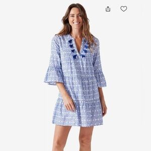 Tommy Bahama Blue and White Mini Dress
